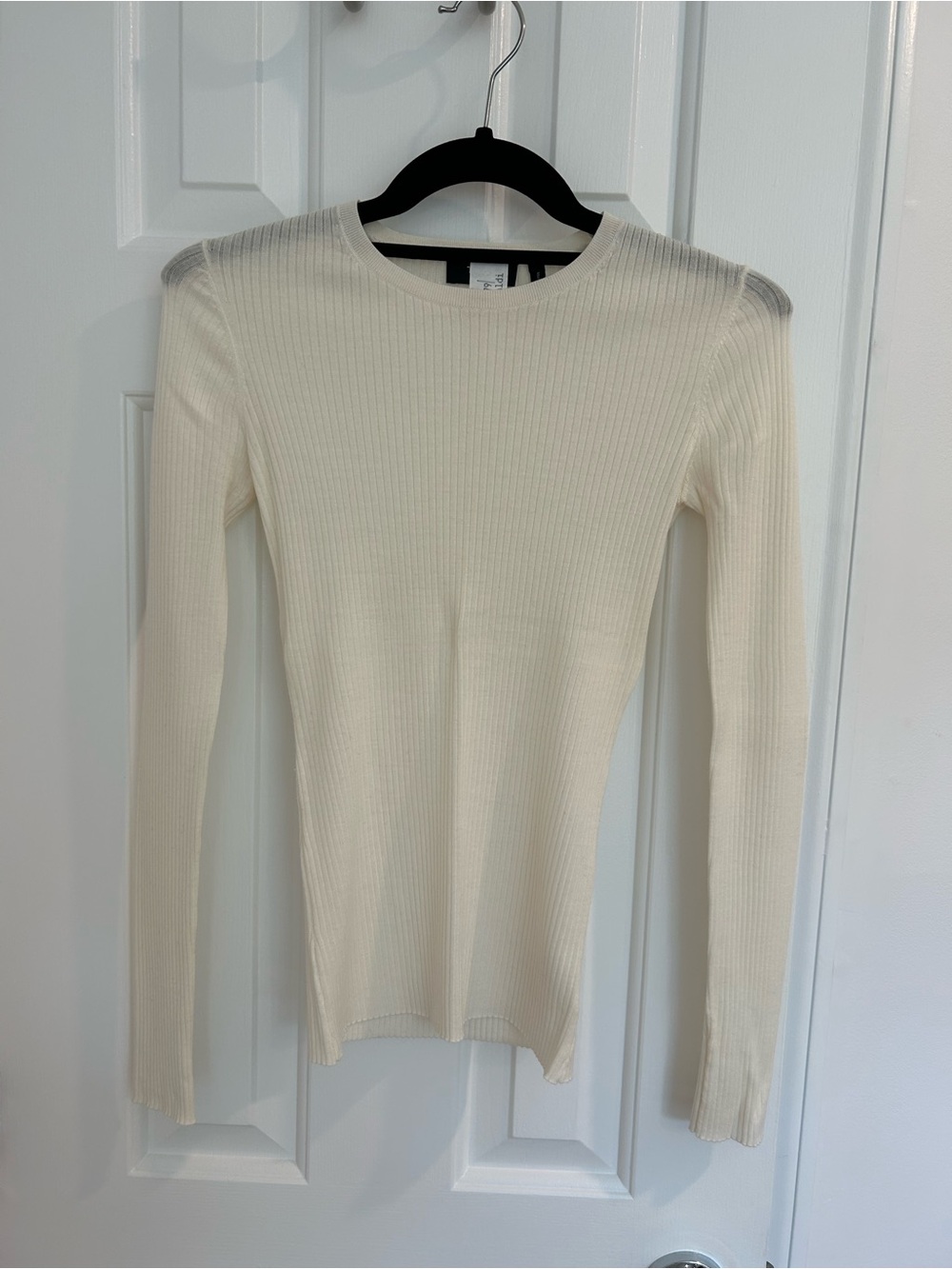 Theory Mirzi B Refine Merino Wool Ribbed Sweater XS